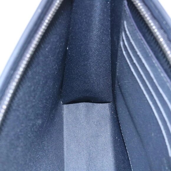 LOUIS VUITTON Monogram Savanna Pochette Voyage ClutchBag Navy M66639 Auth 29183A - Picture 13 of 16